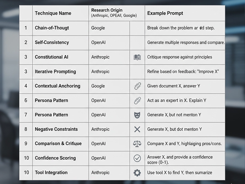 10 Advanced Prompting Techniques for More Reliable AI Outputs